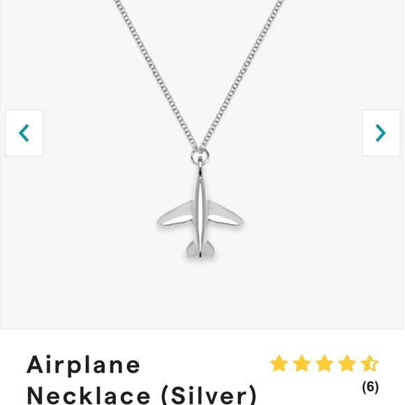 CZ Sterling Airplane necklace, The Wander Club. - Picture 8 of 8